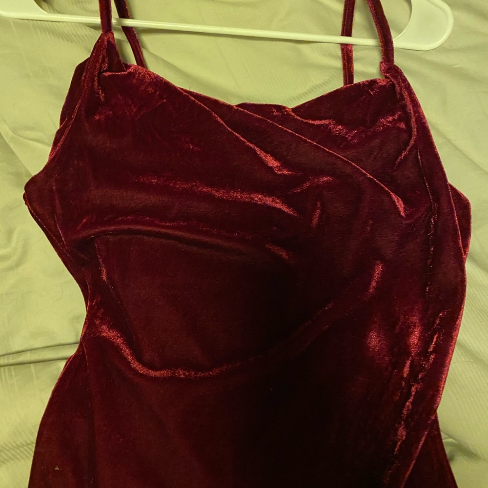 RED VELVET SHEIN DRESS